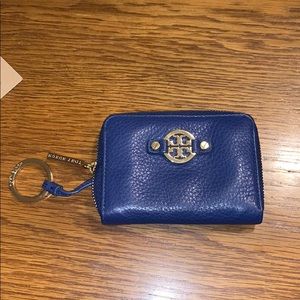 Small blue Tory Burch wallet/ card holder